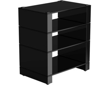 Blok Stax 2G 4-shelf Collection Black Glass / High Gloss Black