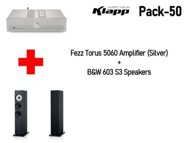 KLAPP AV Pack-50 Fezz Torus 5060 Amplifier (Silver) + B&W 603 S3 Speakers