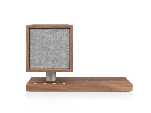 Tivoli Audio REVIVE Bluetooth Speaker with Wireless Charging Pad and Lamp Walnut