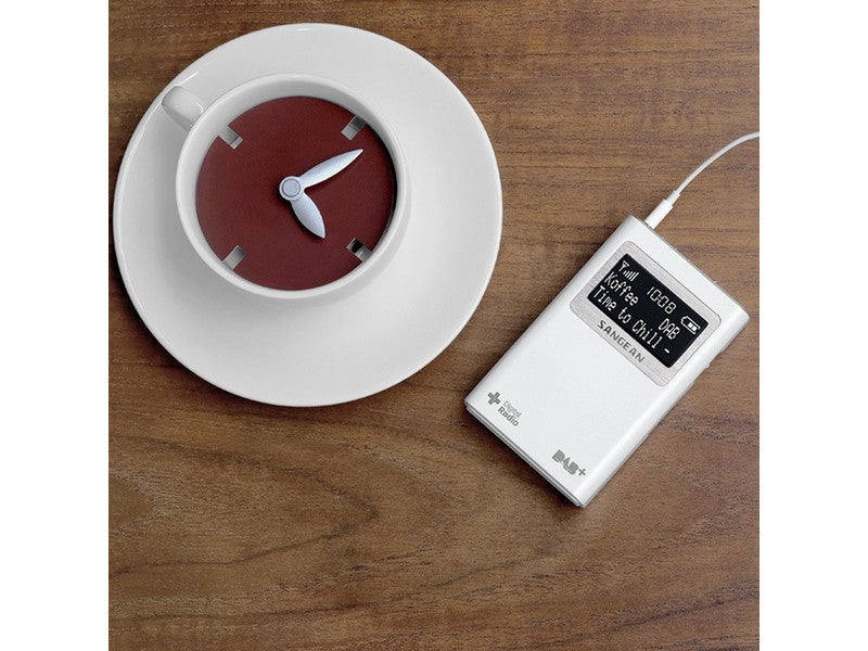 Sangean DPR-39WH DAB+/FM Pocket Radio - White - Image 2