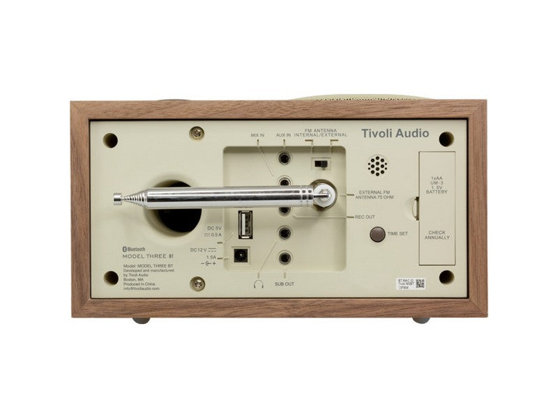 Tivoli Audio Model Three BT Clock Radio with USB Beige Walnut - Image 5