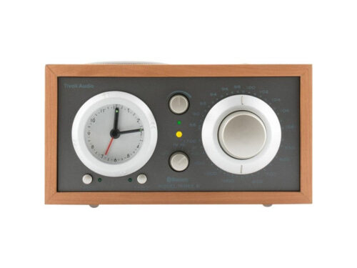 Tivoli Audio Model Three BT Clock Radio with USB Metallic Taupe Cherry