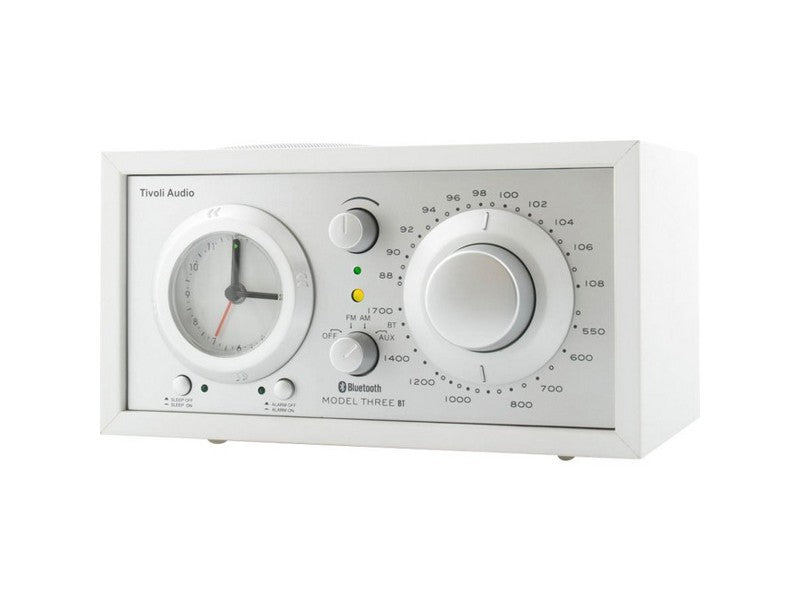 Tivoli Audio Model Three BT Clock Radio with USB Silver White - Image 3