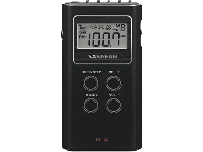 Sangean DT-120 FM Stereo / AM / PLL Tuning Pocket Radio Black