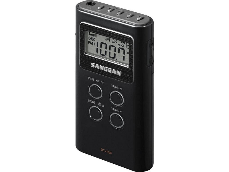 Sangean DT-120 FM Stereo / AM / PLL Tuning Pocket Radio Black - Image 2