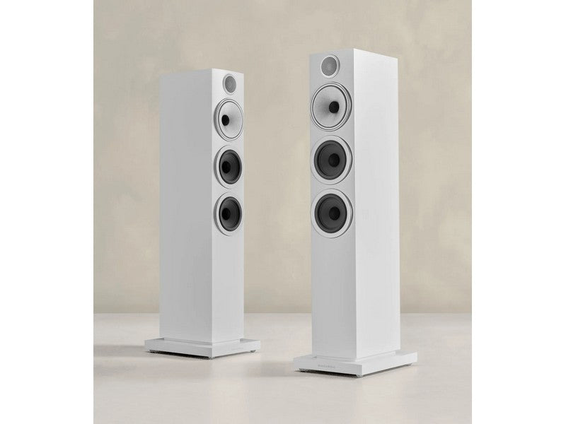 Bowers & Wilkins 704 S3 Floor Standing Speaker Pair Satin White - Image 3