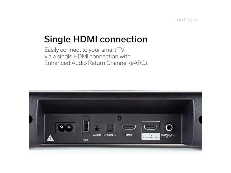 Denon DHT-S218 Soundbar Slender Low Profile Black - Image 2