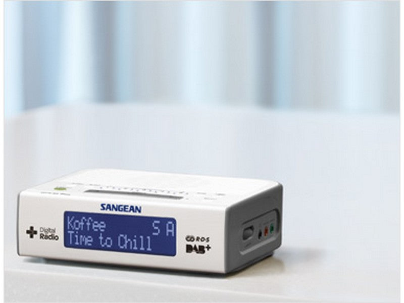 Sangean DCR-89 DAB+ FM RDS Digital Alarm Clock Radio White - Image 2