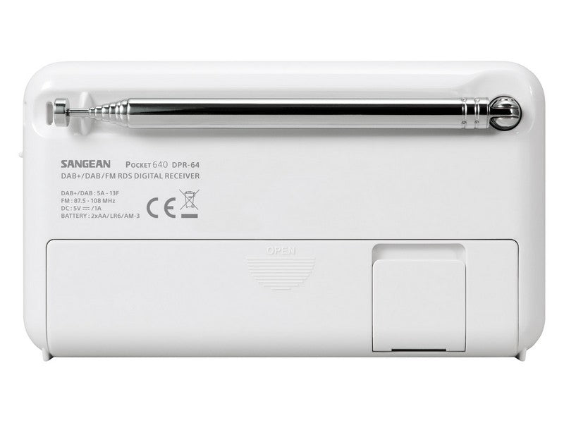 Sangean DPR-64 DAB+ / FM-RDS Digital Receiver White Grey - Image 4