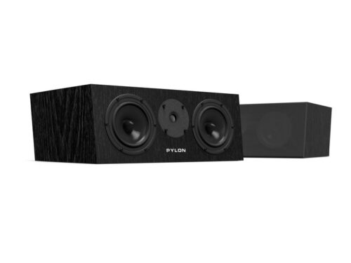 Pylon Audio Diamond Center MK2 Loudspeaker Natural Veneer Oak Lacquer Black