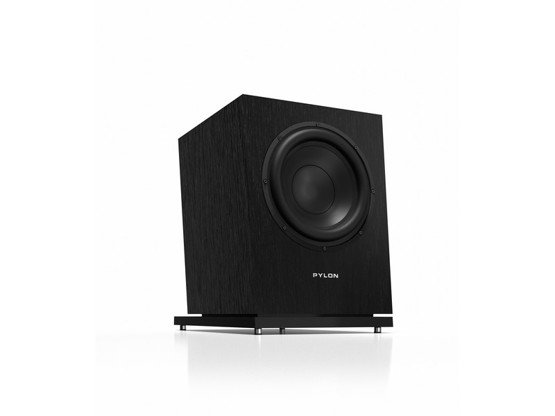 Pylon Audio Diamond Sub MK2 Subwoofer Natural Veneer Oak Lacquer Black