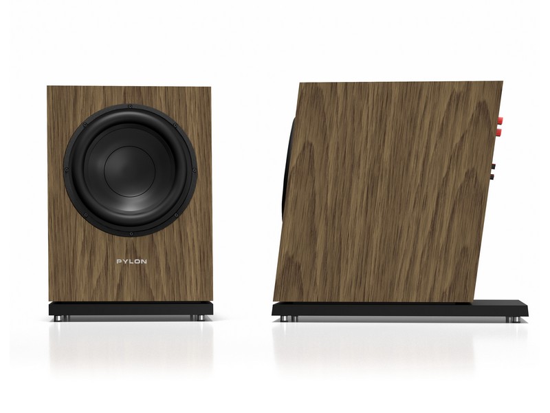 Pylon Audio Diamond Sub MK2 Subwoofer Natural Veneer Oak Oil-wax Black - Image 2