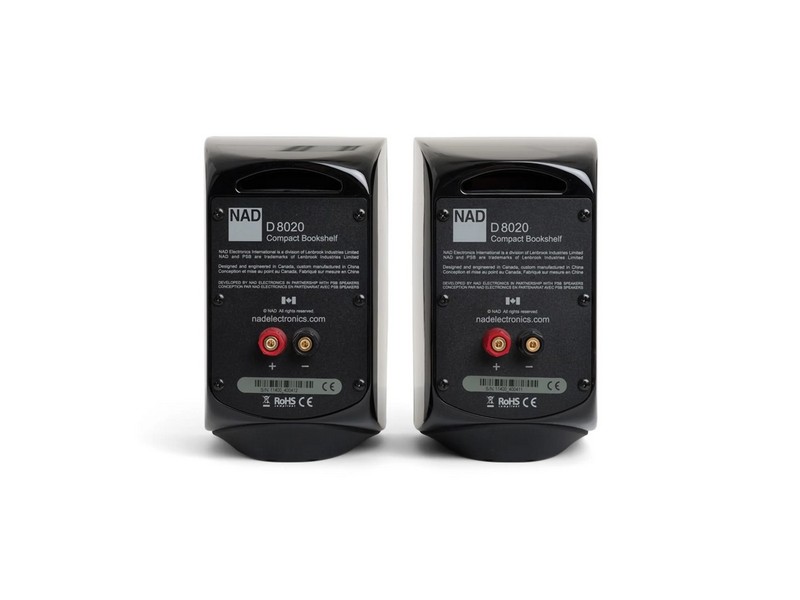 NAD D 8020 Compact Bookshelf Speaker Pair Black - Image 4