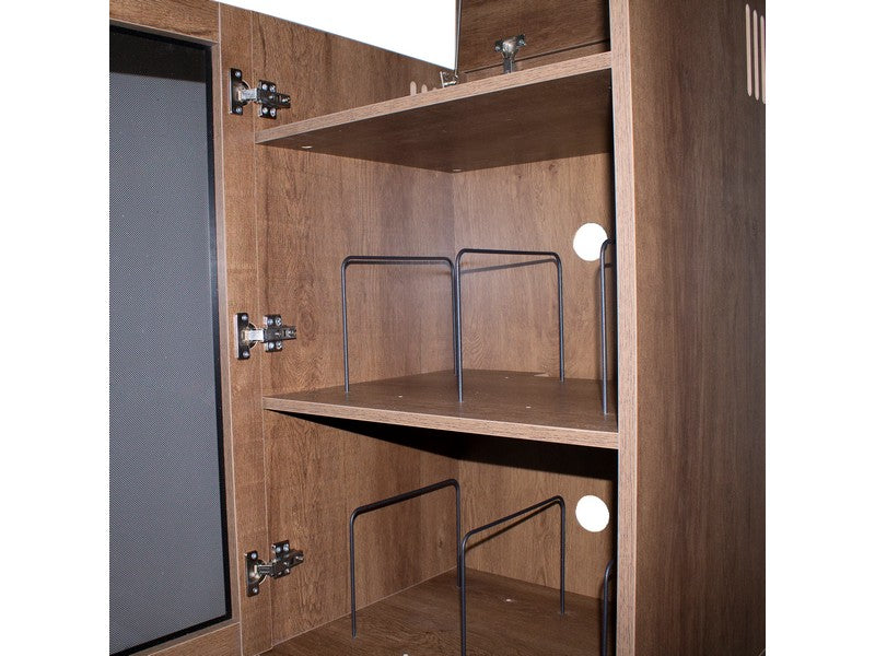 Klapp Audio Visual HOLLYWOOD HiFi Turntable and Vinyl Rack Dark Oak - Image 7