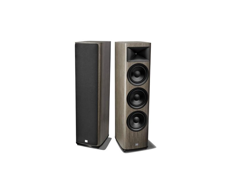 JBL HDI-3800 2.5 way, 3 x 8in Floor Standing Loudspeaker Grey Oak Pair