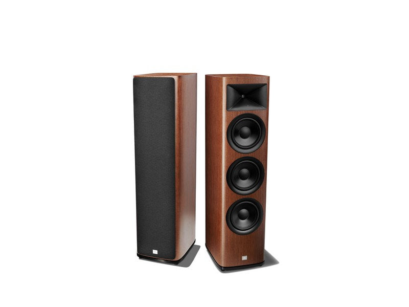 JBL HDI-3800 2.5 way, 3 x 8in Floor Standing Loudspeaker Walnut Pair OPEN BOX