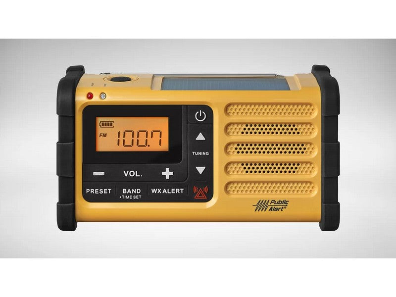 Sangean MMR-88 AM/FM Handcrank USB Solar Emergency Alert Radio Yellow - Image 5