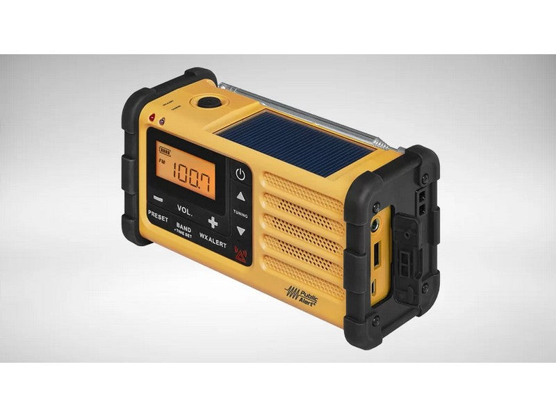 Sangean MMR-88 AM/FM Handcrank USB Solar Emergency Alert Radio Yellow - Image 6