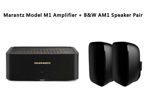 Marantz Model M1 Amplifier Black + Bowers & Wilkins AM1 Speaker Pair Black