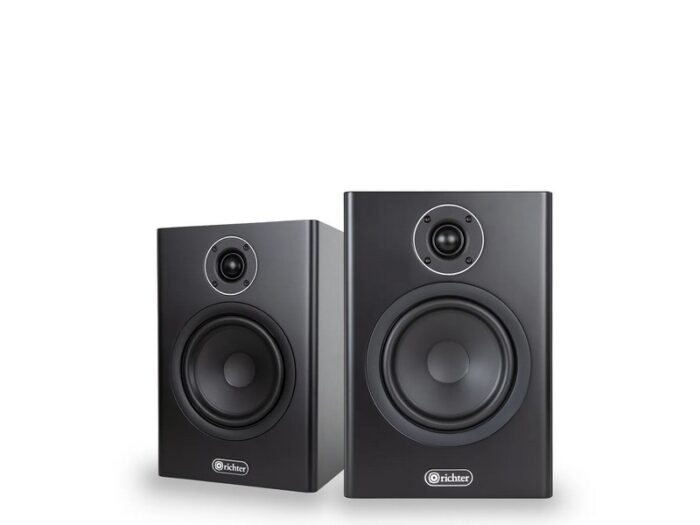 Richter Merlin S6plus 2-way Bookshelf Speaker Pair Matte Black