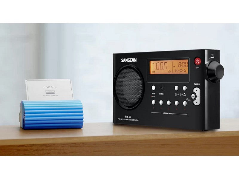 Sangean PR-D7 FM/AM/PLL Portable Radio Tuning Receiver Black - Image 4