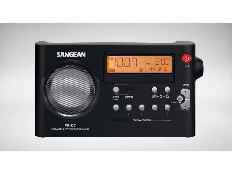 Sangean PR-D7 FM/AM/PLL Portable Radio Tuning Receiver Black - Image 2