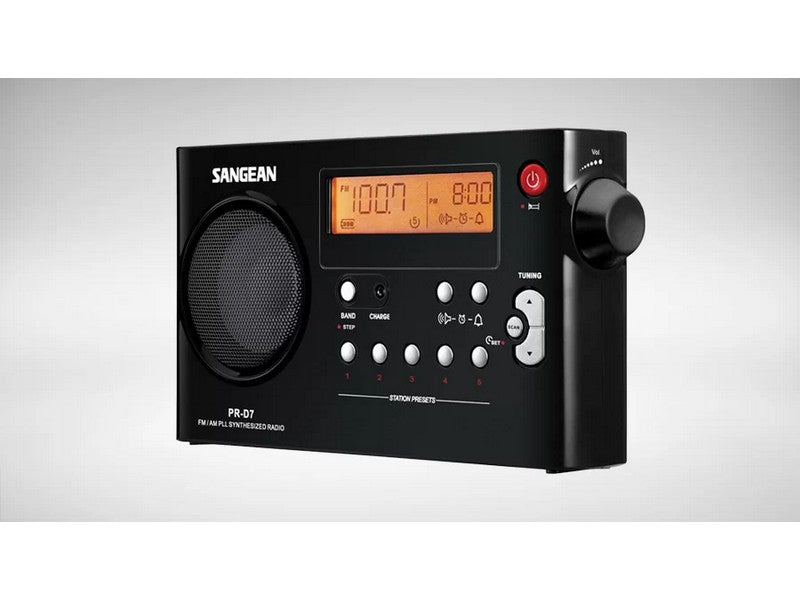 Sangean PR-D7 FM/AM/PLL Portable Radio Tuning Receiver Black - Image 3