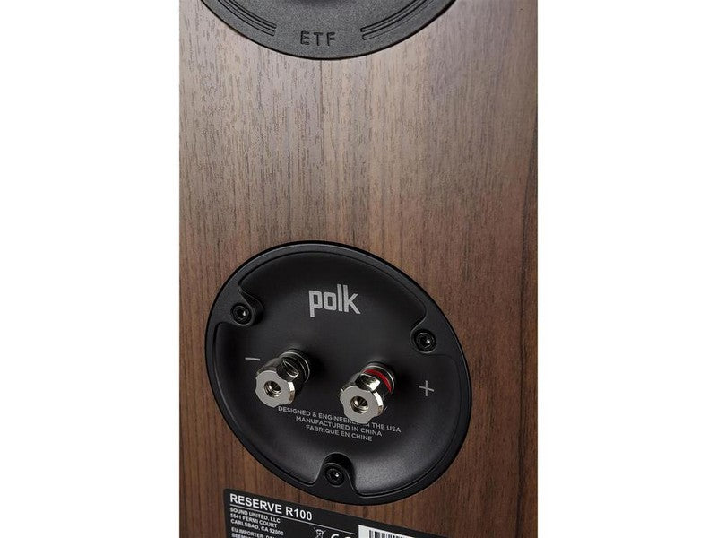 Polk Reserve Series R100 Bookshelf Speaker Pair Walnut - Image 6