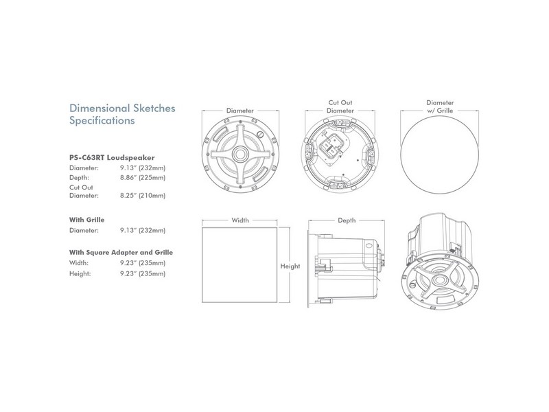 Sonance PS-C63RT 6.5" In-ceiling Speaker Professional Series Pair White - Image 3