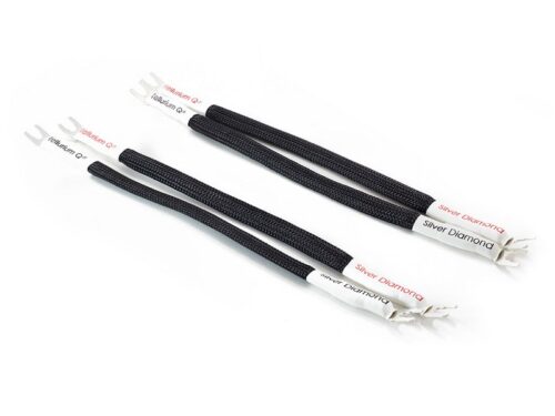 Tellurium Q Silver Diamond Jumpers/Links Banana Spade Pair