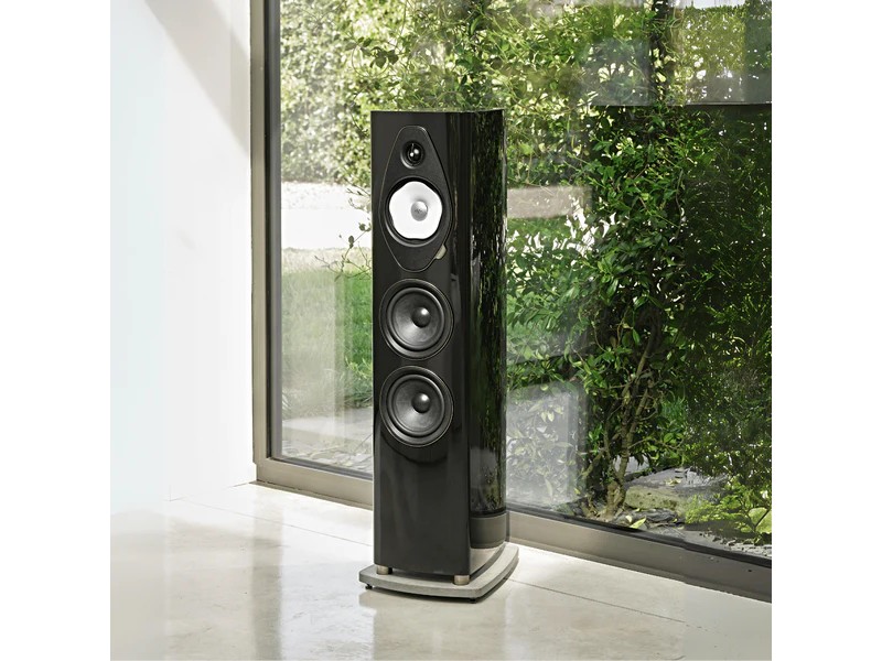 Sonus Faber Sonetto V G2 3-way Vented Floorstanding Speaker Pair Piano Black - Image 2