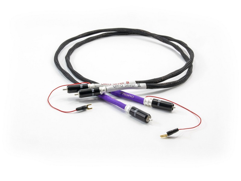 Tellurium Q Ultra Silver II Phono Tone Arm RCA-RCA Turntable Cable (1m)