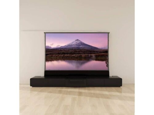 Vividstorm/Leica Copenhagen Cabinet with Motorised Screen (100″) Black