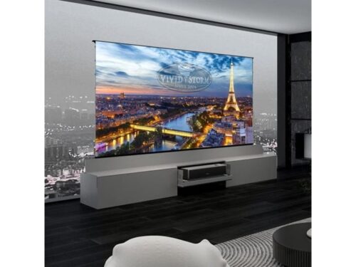 Vividstorm/Leica Paris Cabinet with Motorised Screen (120″) Grey