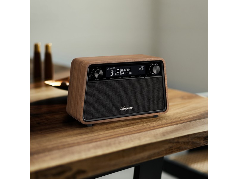 Sangean WR-201D DAB+ / FM / Bluetooth Wooden Cabinet Radio (Vintage Walnut) - Image 4