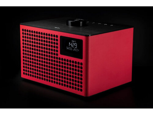 Geneva Acustica Lounge Radio FM/DAB+ BT Speaker Line-in Alarm Clock Red