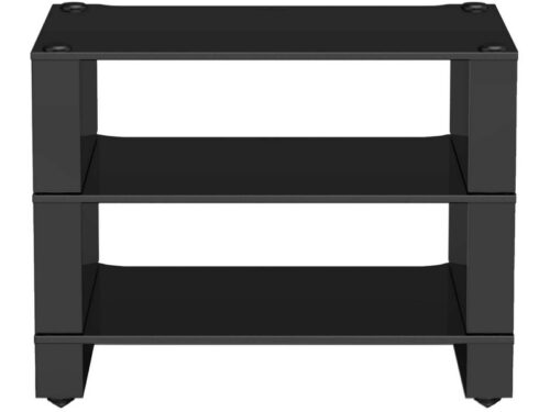 Blok Stax 2G 3-shelf Collection Black Glass / High Gloss Black