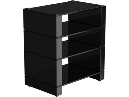Blok Stax 2G 4-shelf Collection Black Glass / High Gloss Black