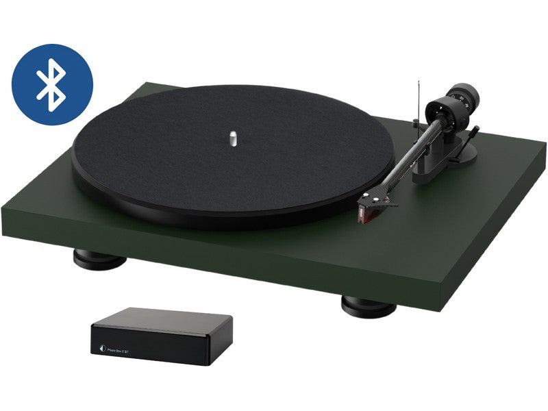 Pro-Ject Debut Carbon Evo Turntable Satin Fir Green with Phono Box E BT