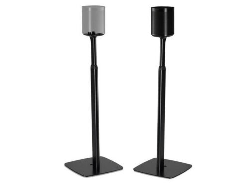 Flexson 2 x Adjustable Floor Stands Black for Sonos One, One SL and Play:1