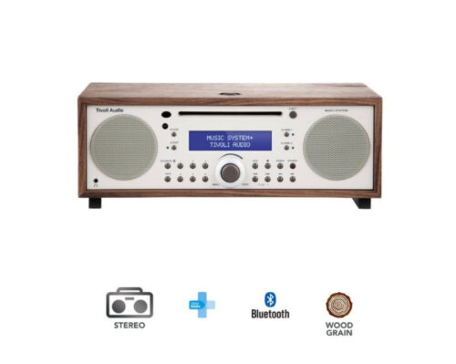 Tivoli Audio Music System+ FM/DAB+ Micro Hi-Fi System CD Player Bluetooth Walnut