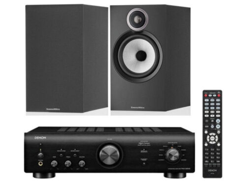 Denon PMA-600NE Amplifier + B&W 607 S3 Bookshelf Speaker Pair Black Pack