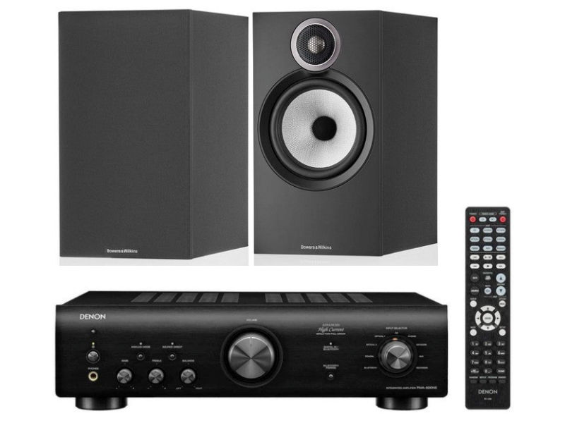 Denon PMA-600NE Amplifier + B&W 607 S3 Bookshelf Speaker Pair Black Pack