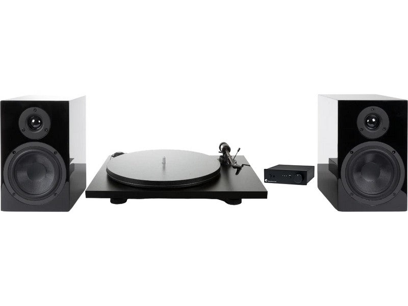 Pro-Ject Primary E Phono Turntable Stereo Box S3 BT Speaker Pack Black