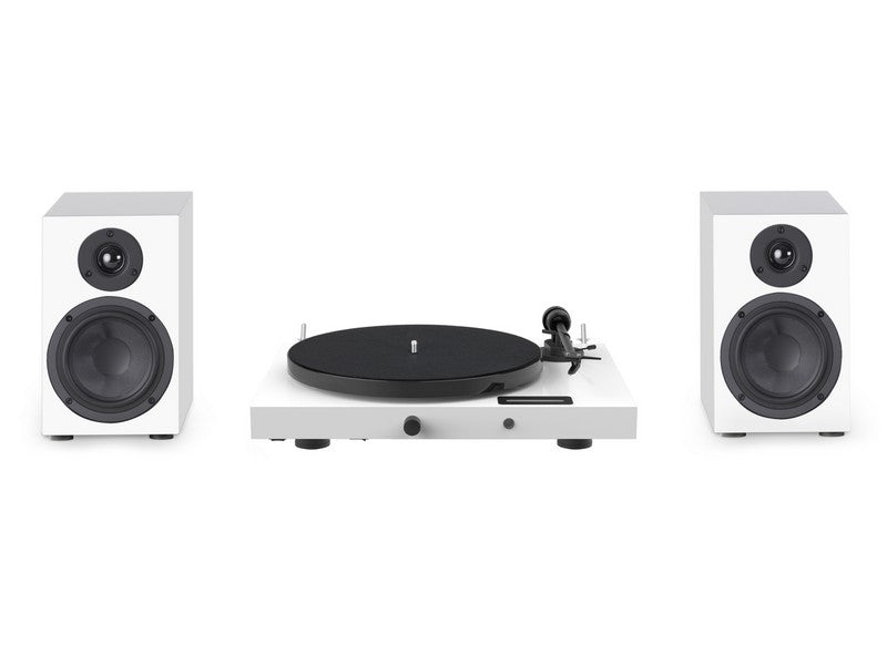 Pro-Ject Juke Box E1 White Turntable Set with Speaker Box 5 & Cable