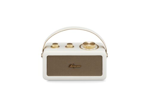 Sangean RA-101 Portable Wooden Cabinet Radio (Ivory Gold)
