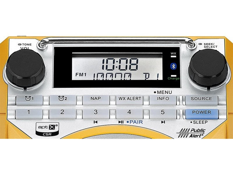 Sangean U4 AM/FM Ultra Rugged Rechargeable Digital Tuning Radio Yellow - Image 5