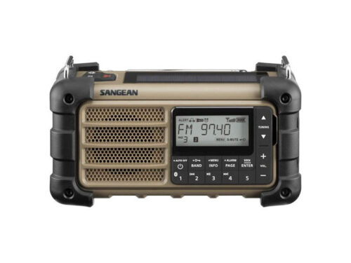 Sangean MMR-99 FM/AM Portable Utility Radio Rain/Dust/Shock Resistant - Desert Tan