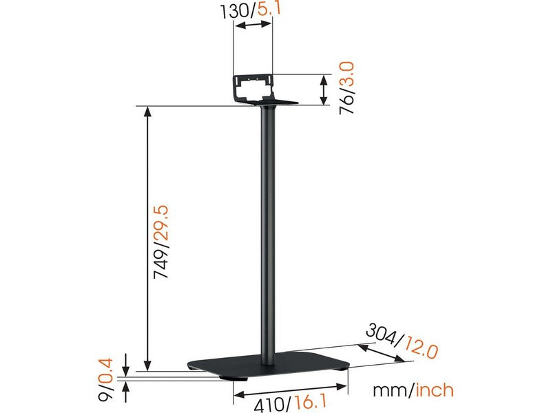 Vogel's SOUND 3305 Speaker Floor Stand - White - Image 4