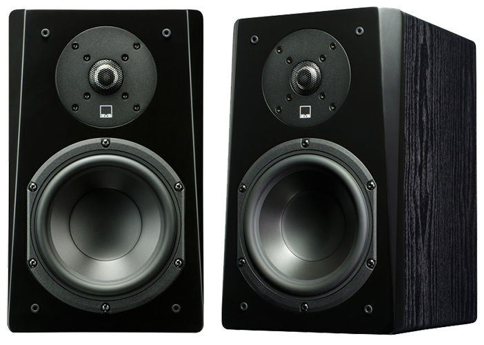 SVS Prime Bookshelf Speakers - Black Oak